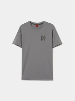 T-shirt de algodão com estampado|LION OF PORCHES New