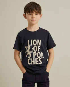 T-shirt de algodão com estampado|LION OF PORCHES Best Sale