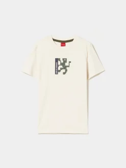 T-shirt de algodão com estampado|LION OF PORCHES Outlet
