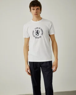 T-shirt de algodão com logotipo|LION OF PORCHES Hot