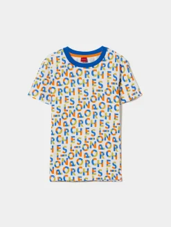 T-shirt de algodão com logotipo all over|LION OF PORCHES Cheap