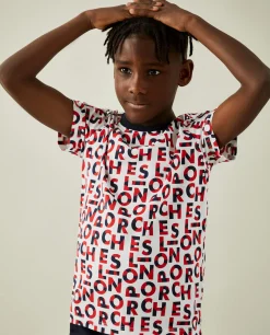T-shirt de algodão com logotipo all over|LION OF PORCHES Cheap