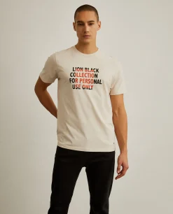 T-shirt de algodão com mensagem|LION OF PORCHES Best Sale