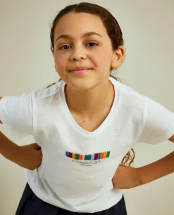 T-shirt de algodão com missangas|LION OF PORCHES Fashion
