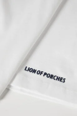 T-shirt de algodão decote em V|LION OF PORCHES New