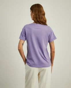 T-shirt de algodão decote em V|LION OF PORCHES New