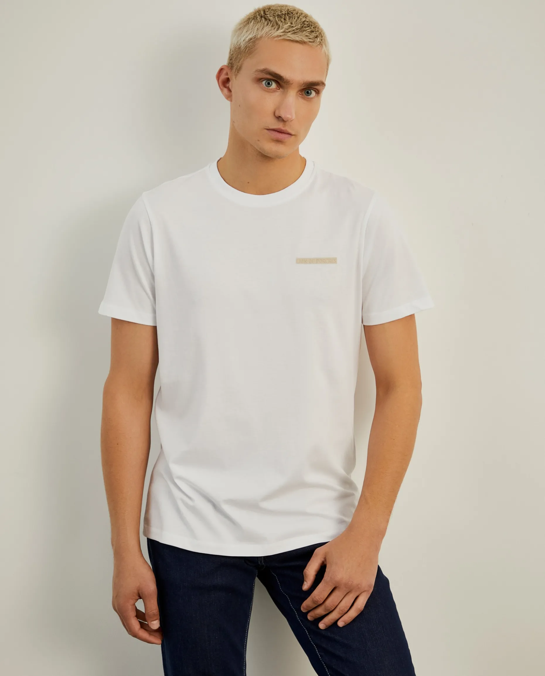 T-shirt de gola redonda 100% algodão|LION OF PORCHES Clearance
