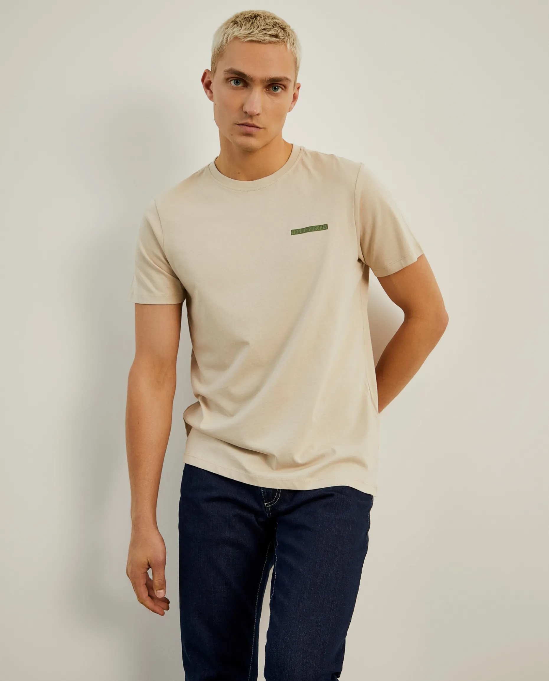 T-shirt de gola redonda 100% algodão|LION OF PORCHES Best