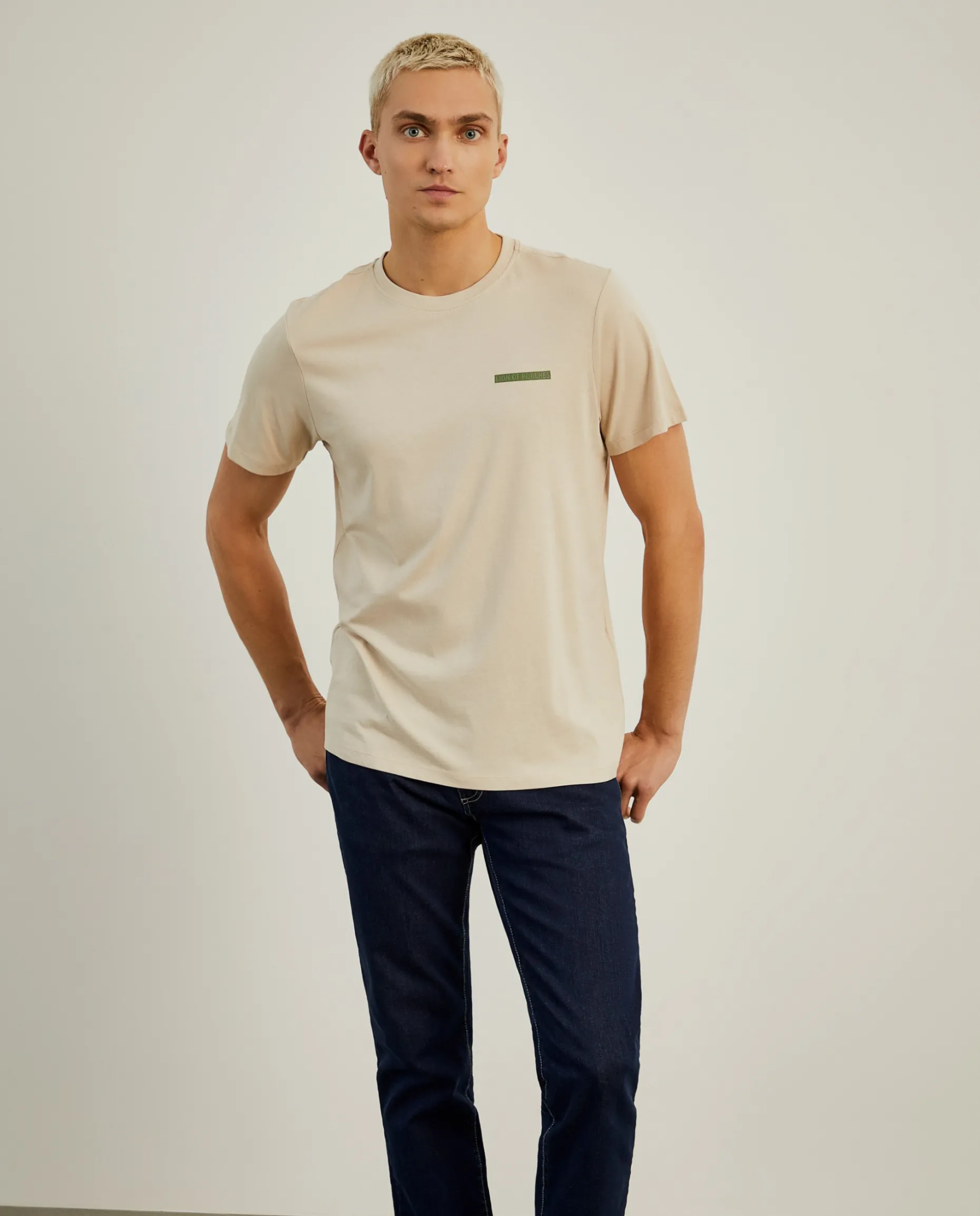 T-shirt de gola redonda 100% algodão|LION OF PORCHES Best