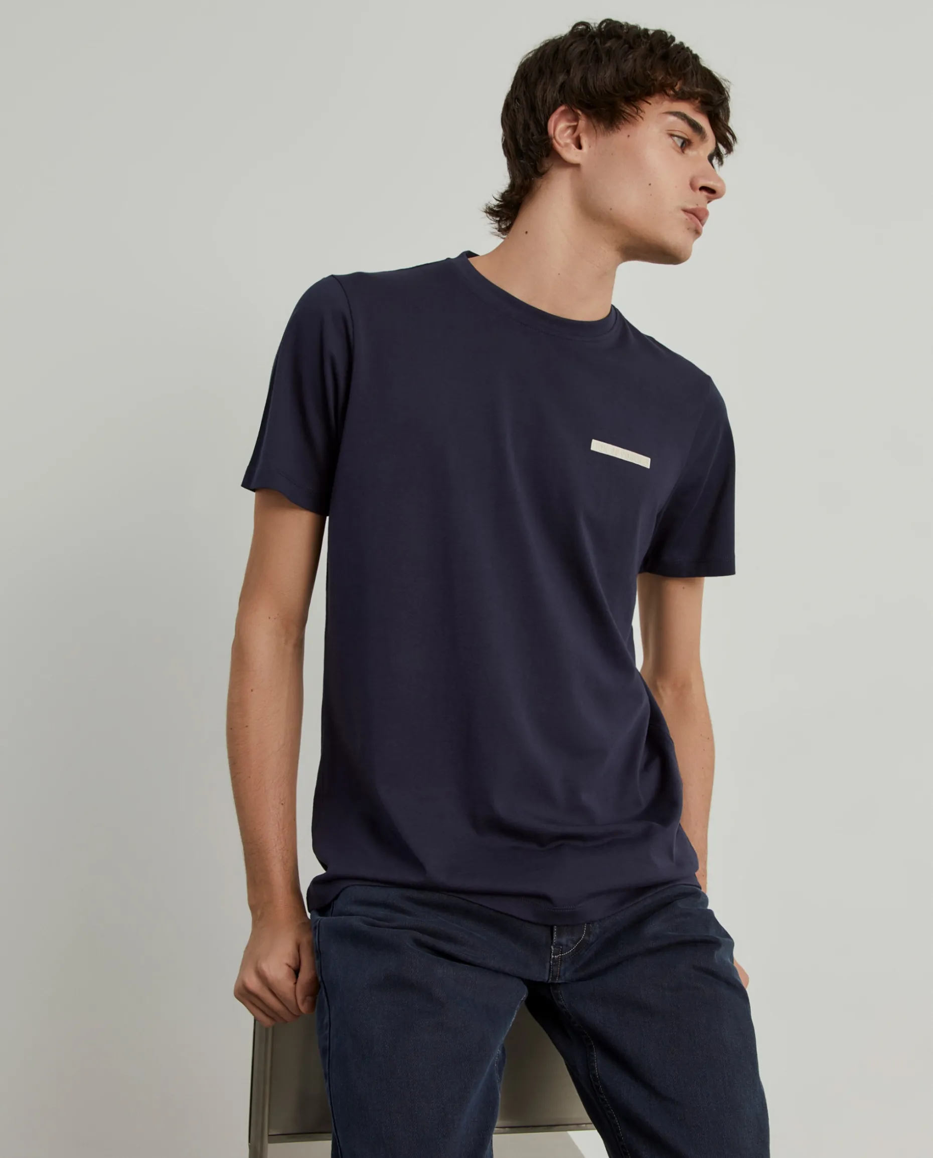 T-shirt de gola redonda 100% algodão|LION OF PORCHES New