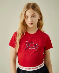 T-shirt manga curta com bordado LOP|LION OF PORCHES Sale