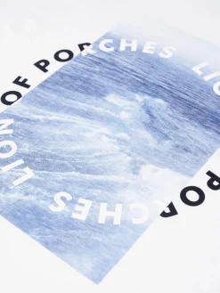 T-shirt manga curta com estampado|LION OF PORCHES Outlet