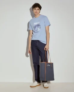 T-shirt manga curta com estampado|LION OF PORCHES Shop