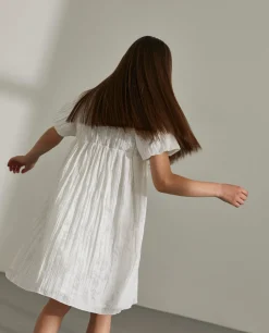 Vestido branco com textura|LION OF PORCHES Flash Sale