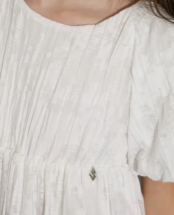 Vestido branco com textura|LION OF PORCHES Flash Sale