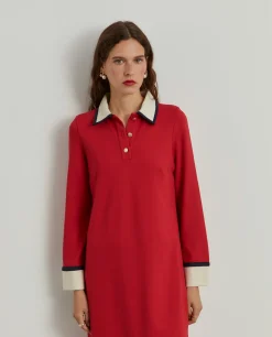 Vestido color block manga comprida|LION OF PORCHES New