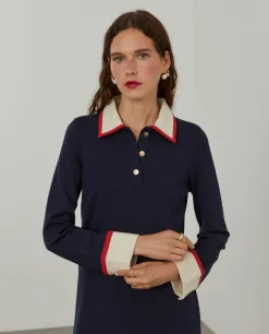 Vestido color block manga comprida|LION OF PORCHES Discount
