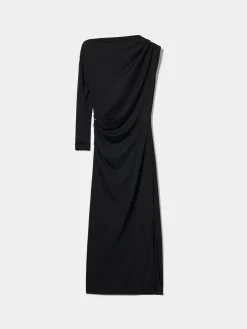 Vestido comprido de uma manga|LION OF PORCHES Clearance