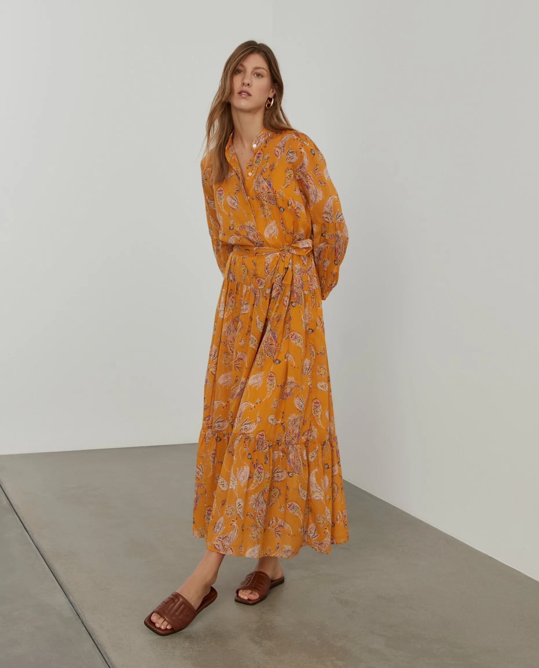 Vestido Comprido Estampado|LION OF PORCHES Discount