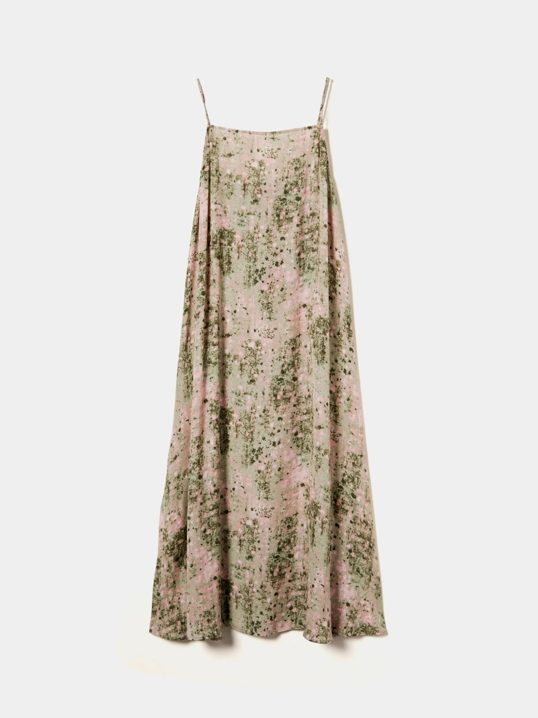 Vestido comprido fluido com padrão abstrato|LION OF PORCHES Clearance