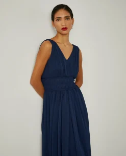 Vestido comprido plissado sem alças|LION OF PORCHES Hot