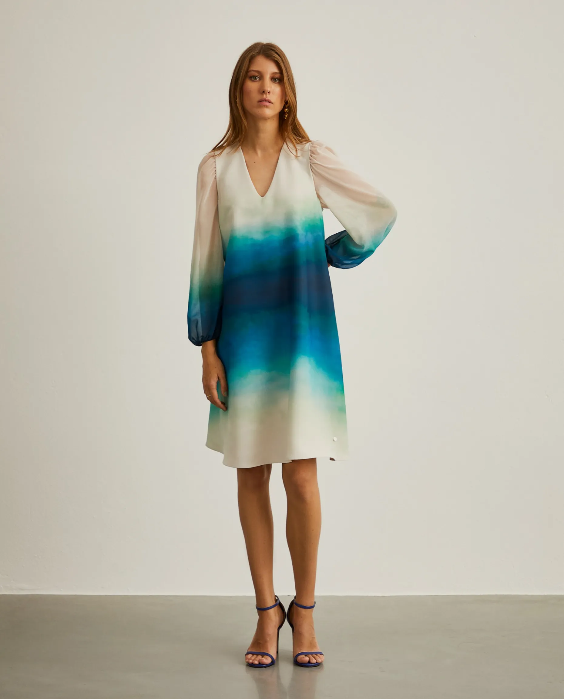 Vestido curto com padrão degradé|LION OF PORCHES Hot