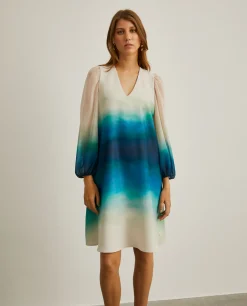 Vestido curto com padrão degradé|LION OF PORCHES Hot
