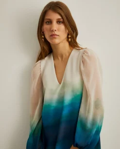 Vestido curto com padrão degradé|LION OF PORCHES Hot