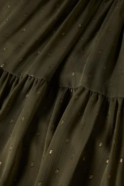 Vestido curto com padrão de pintas|LION OF PORCHES Flash Sale