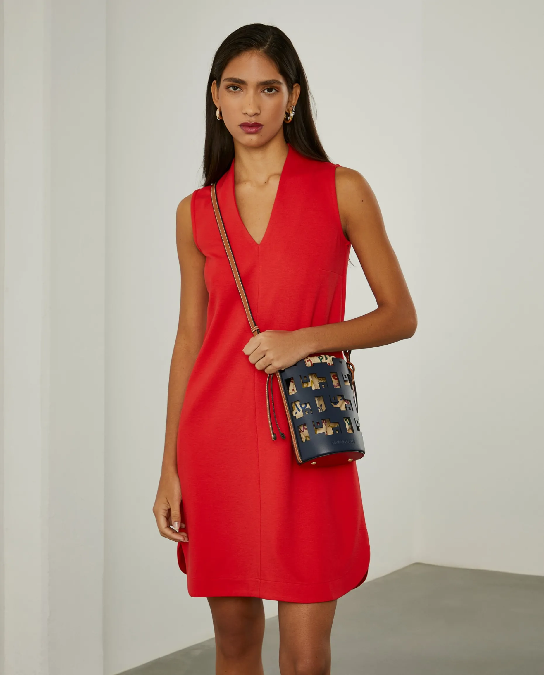 Vestido curto de malha sem mangas|LION OF PORCHES Cheap