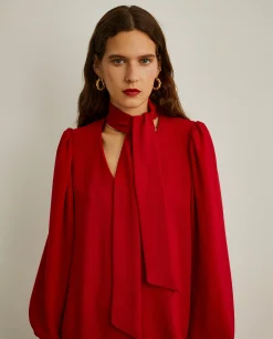 Vestido curto de manga abaloada|LION OF PORCHES Clearance