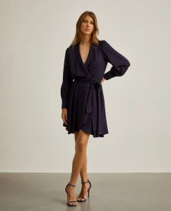 Vestido curto de trespasse|LION OF PORCHES Shop