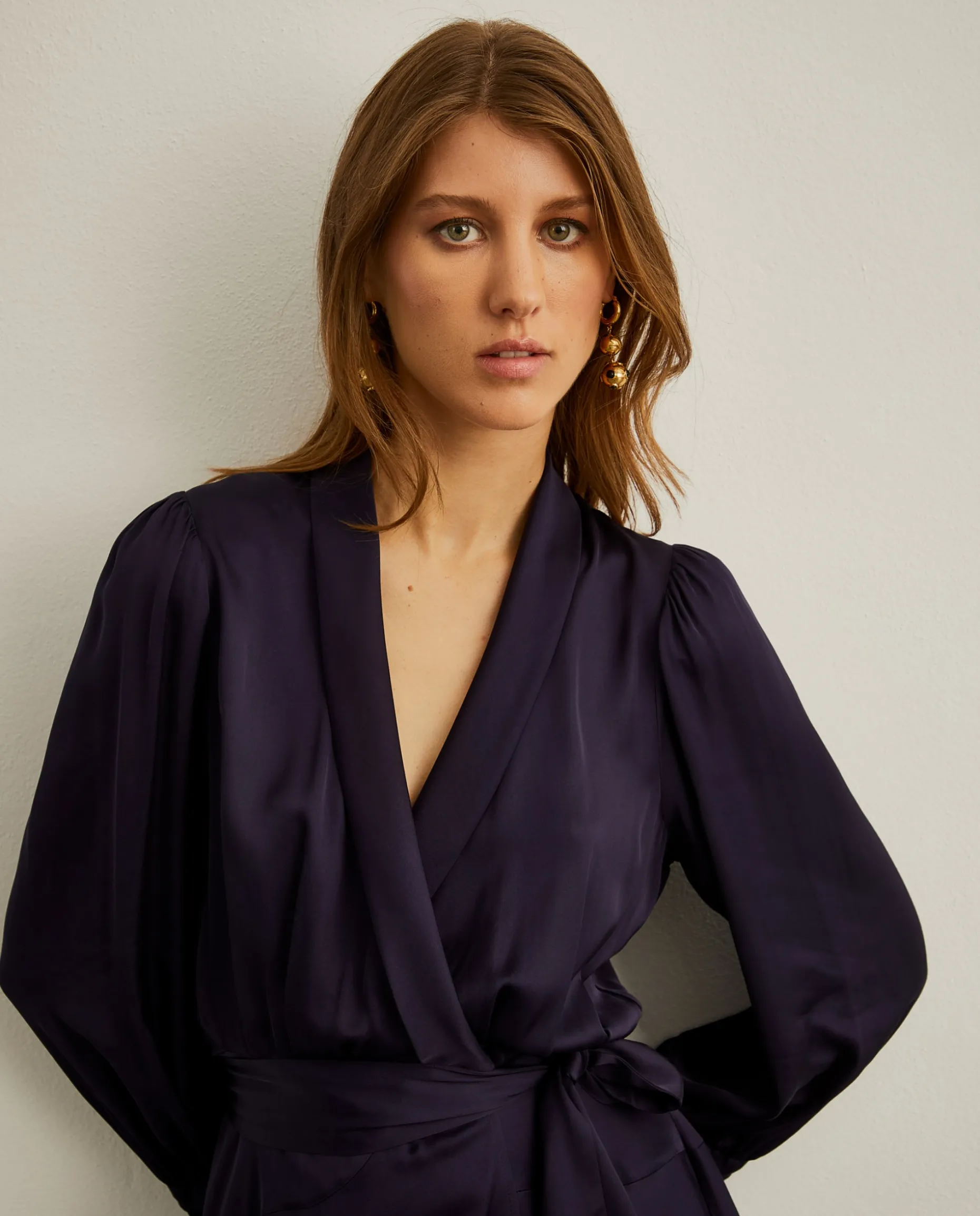 Vestido curto de trespasse|LION OF PORCHES Shop
