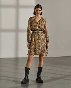 Vestido curto padrão animal|LION OF PORCHES Discount