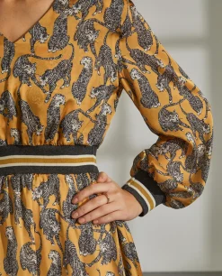 Vestido curto padrão animal|LION OF PORCHES Discount