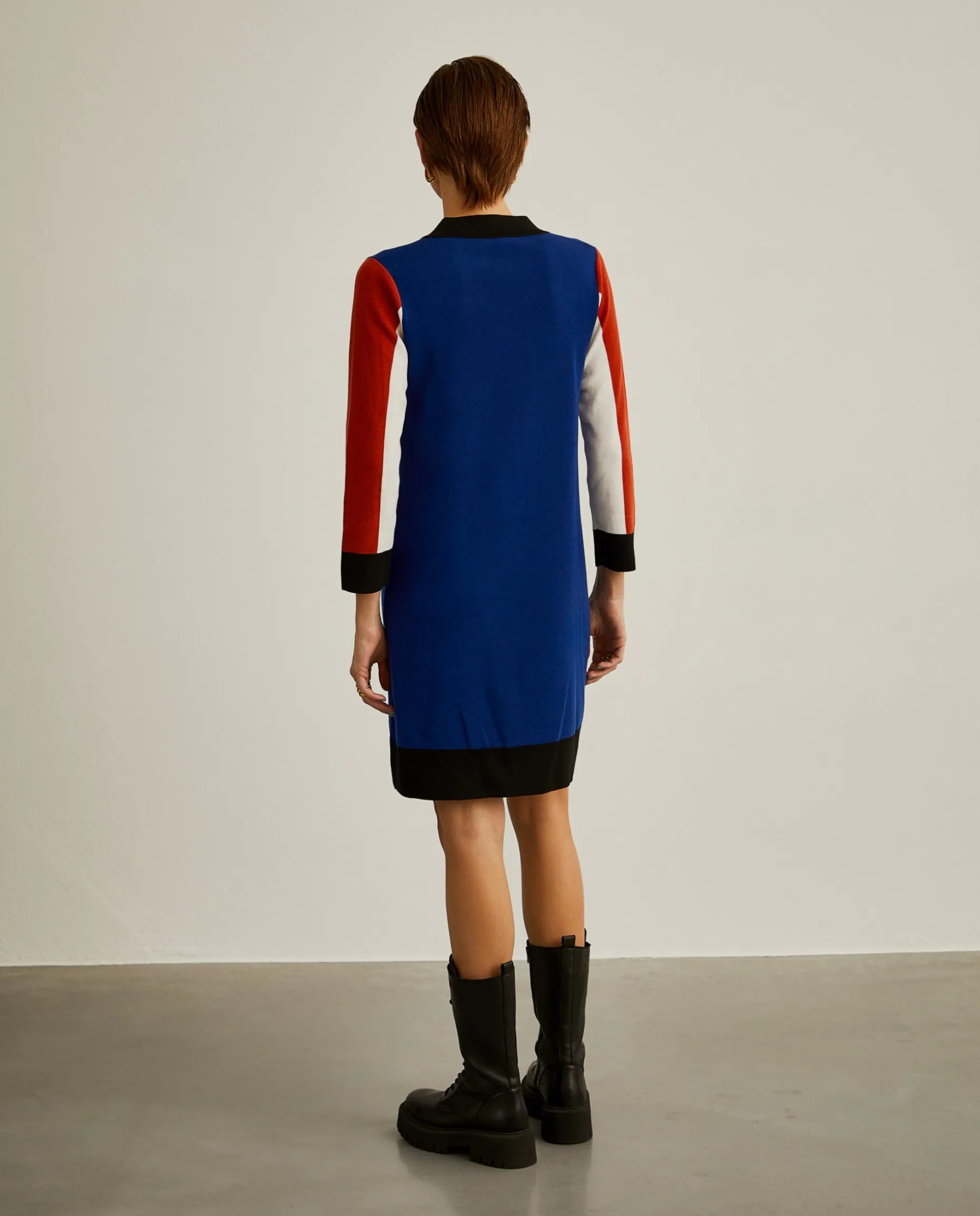 Vestido de malha colorblock|LION OF PORCHES Sale