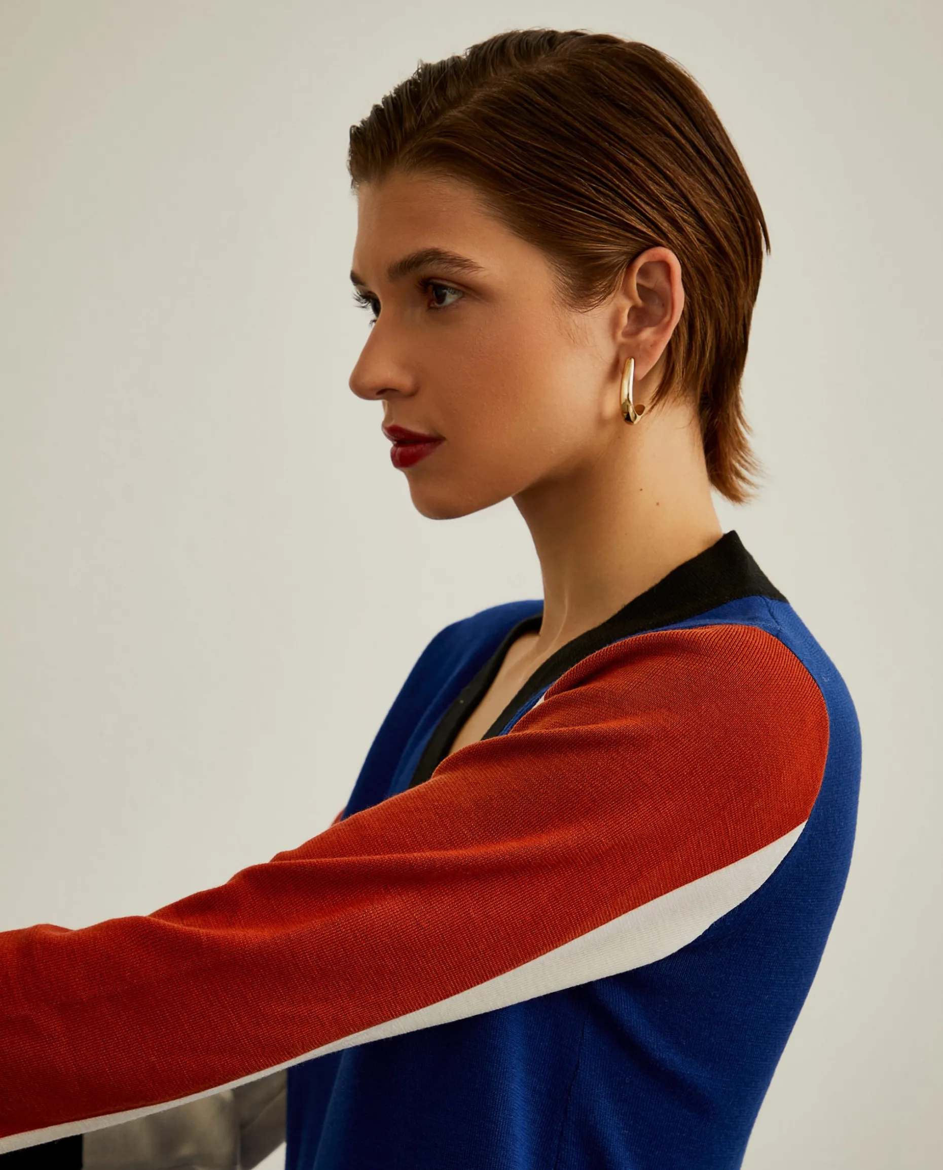 Vestido de malha colorblock|LION OF PORCHES Sale