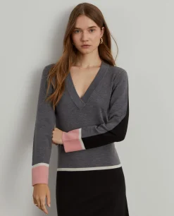 Vestido de malha curto color block|LION OF PORCHES Store