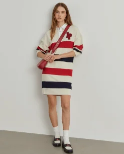 Vestido de malha às riscas|LION OF PORCHES Best Sale