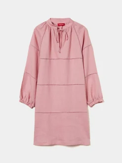 Vestido em linho com manga abalonada|LION OF PORCHES Flash Sale