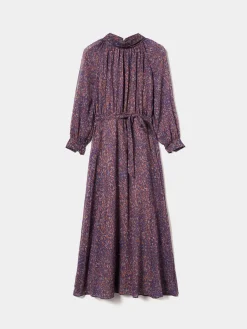 Vestido estampado mangas abalonadas|LION OF PORCHES Best