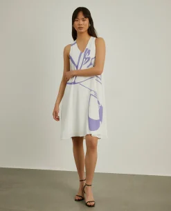 Vestido fluido com estampado floral|LION OF PORCHES Discount