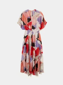 Vestido fluido com padrão abstrato|LION OF PORCHES Sale