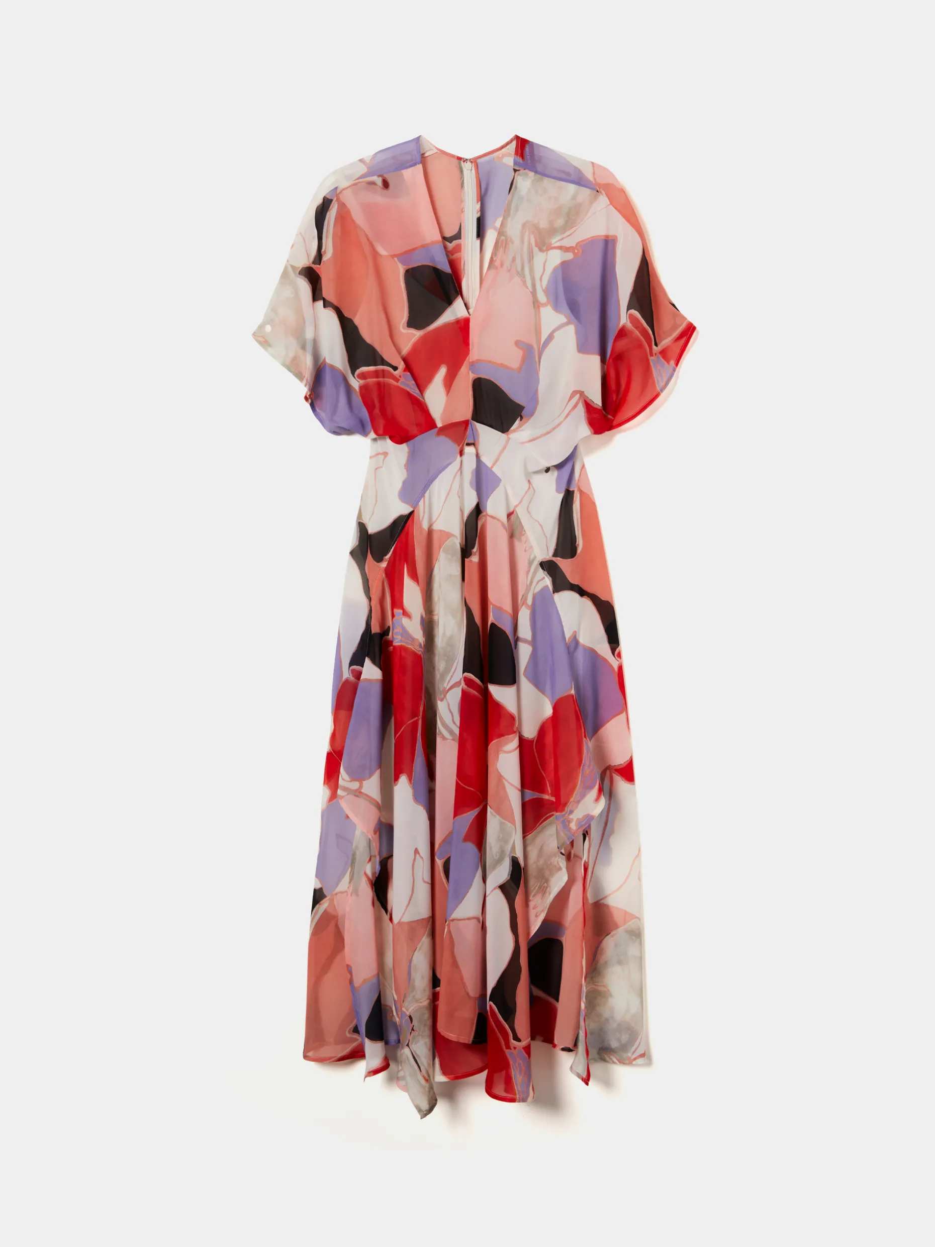 Vestido fluido com padrão abstrato|LION OF PORCHES Sale