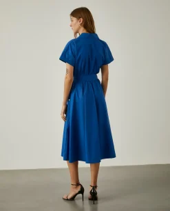 Vestido midi com decote de trespasse|LION OF PORCHES Cheap