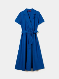 Vestido midi com decote de trespasse|LION OF PORCHES Cheap