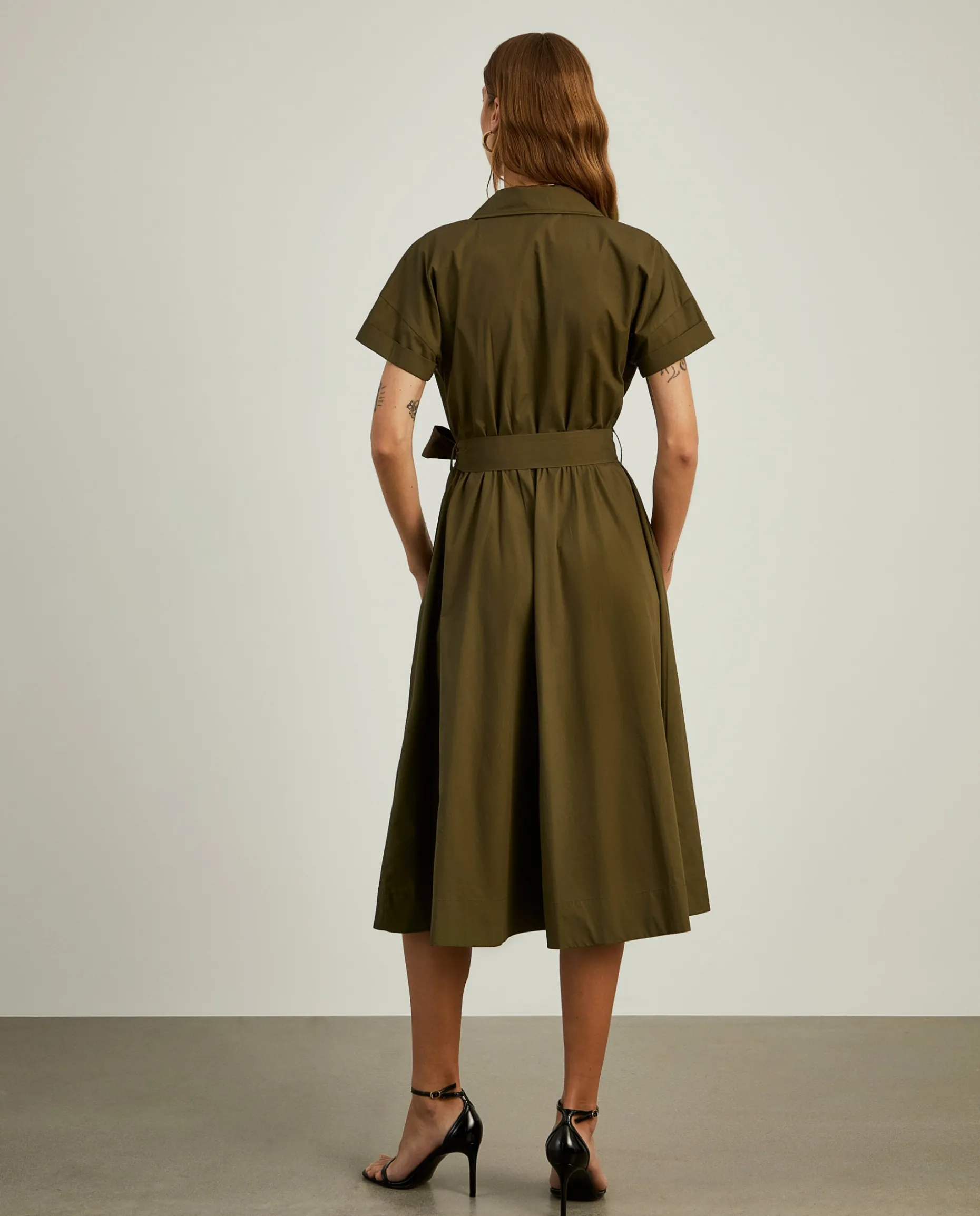 Vestido midi com decote de trespasse|LION OF PORCHES Hot