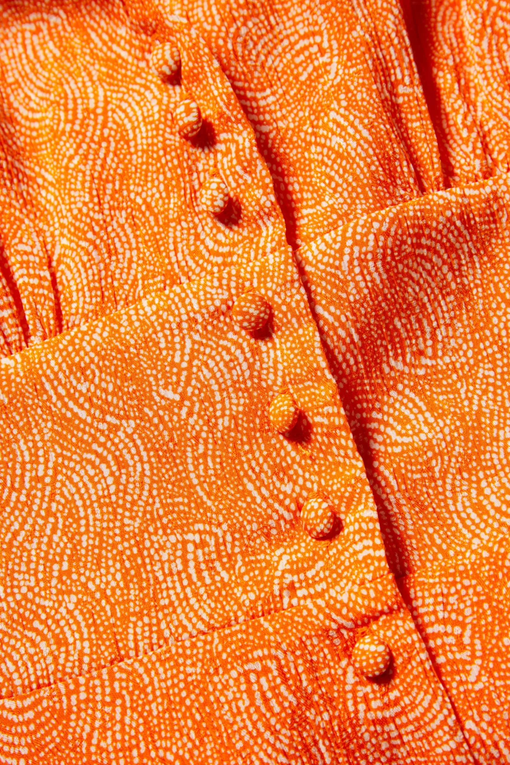 Vestido midi de manga curta com padrão|LION OF PORCHES Best