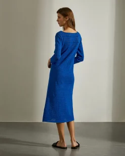 Vestido midi em malha aberta|LION OF PORCHES Discount