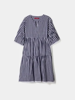 Vestido xadrez de manga curta|LION OF PORCHES Flash Sale